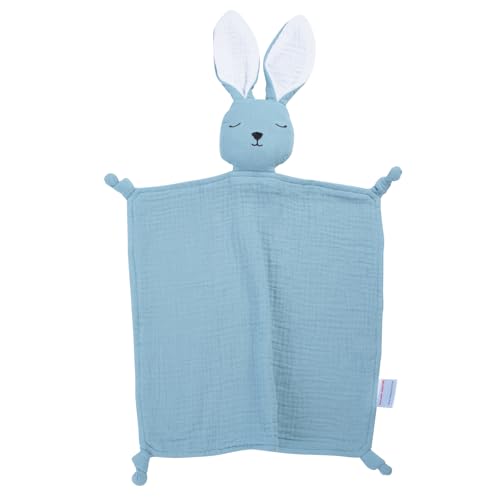 Image of WoodFe Muslin Loveys for Babies，Lovies for Babies Gifts,Security Blanks for Baby Boys and Girls,Bunny Lovey