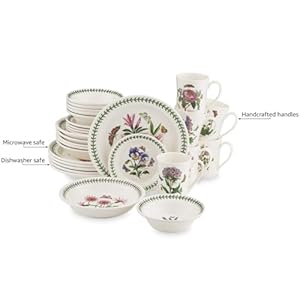 Portmeirion Botanic Garden 30-Piece Dinnerware Set - Nature-Inspired Floral Motifs - Dishwasher, Microwave, Freezer Safe Elegant Dining Plates, Bowls, Mugs - Fine Earthenware for Home Gatherings Portmeirion Botanic Garden 30 Piece Dinnerware Set Nature Inspired Floral Motifs Dishwasher Microwave Freezer Safe Elegant Dining Plates Bowls Mugs Fine Earthenware for Home Gatherings