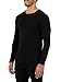 Fruit of the Loom Men's Classic Midweight Waffle Thermal Henley Top, Black, X-Large