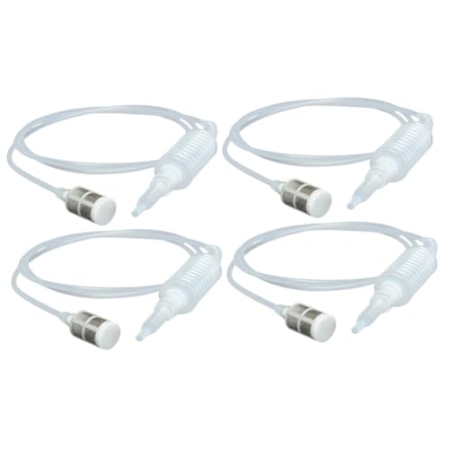 OKUMEYR 4pcs Reusable Siphon Tube for Wine Making Fast Flowing Filtering Hose for Home Brewing Easy to Handle and Store for Bottling Liquor and Beverages
