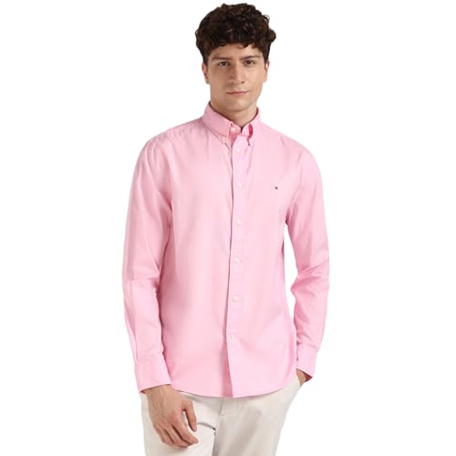Image of Solid Regular-Fit Cotton Shirt