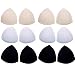 6 Paires Mousse Coussin de Soutien-Gorge insérer Amovible Soutien-Gorge Triangle exhausteur Coupe pour Maillots de Bain Soutien-Gorge de Sport Bikini Inserts de Soutien en Triangle Poussez l'insert