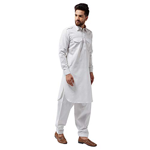 Image of SOJANYA (Since 1958 Men's Silk Blend Light Green Kurta & Nehrujacket with White Pyjama Combo