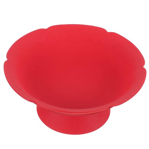 OKUMEYR Ceramic Footed Fruit Serving Bowl High Base Dessert Tray for Snacks Appetizers Elegant Bar Display Stand for Dining Table to Clean Ventilated Design