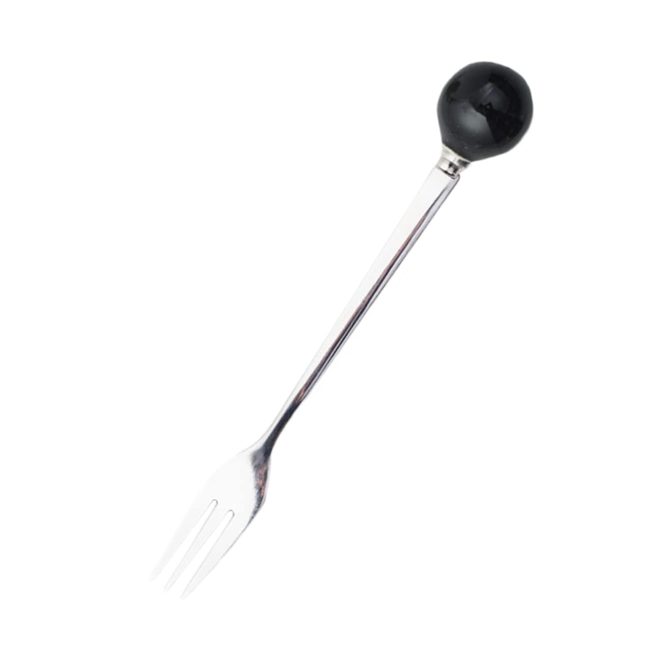 PRETYZOOM 18piezas Tenedores Mini De Acero Inoxidable Mango De Cerámica Para Postres Café y Aperitivos Tenedores Elegantes Para Fiesta y Reuniones