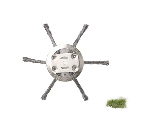 karonpeln 草刈り機 ワイヤーブラシ 内径5mm 外径150mm 草刈り機 替え刃 草刈機用チップソー 3/6枚刃 軽量 除草 雑草トリマーヘッド 研磨機 錆除去 雑草クリーニングツール 苔 雑草 除去 サビ取りクリーニング ガーデニング/園芸/庭
