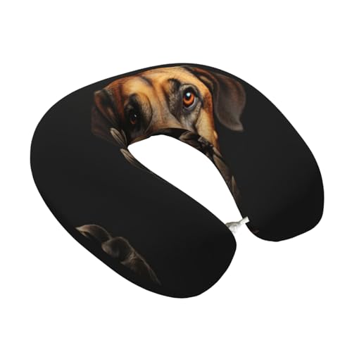 Almohada de viaje de espuma viscoelástica negra miniatura 2