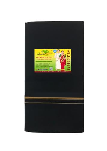 Premium Cotton Color Dhoti Single Layer Borderless Dhoti like Lungi/sarong Black4