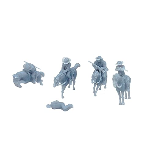 Figurines cowboy à cheval HO 1:87 haute précision pour collectionneur