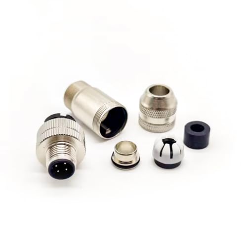 Elecbee conector M12 macho 4 pines D-code recto miniatura 5