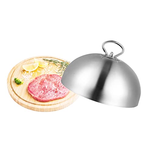 Couvercle De Poêle À Frire Cloche Couvercle De Garde-Gâteau De Badigeonnage De Plaque De Cuisson De Badigeonnage En Acier Inoxydable Grill Teppanyaki