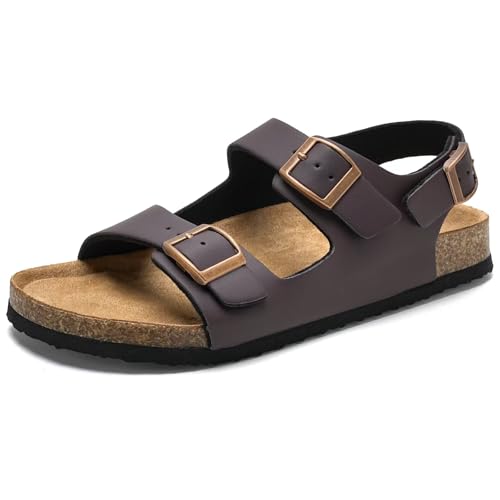 Image of Torotto Womens Sandals with Cork Footbed Open Toe Adjustable Webbing Athletic Slides Sandals for Walking | Beach | Indoor Outdoor