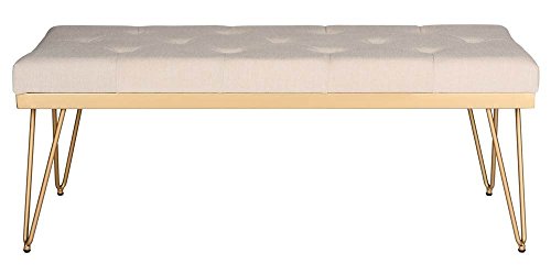 Safavieh Home Collection Marcella Bench, Beige/Gold #TOP3
