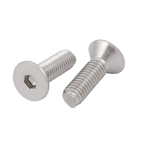 Sourcingmap 3/8-16 x 1-1/4" 304 Stainless Steel Flat Head Hex Socket Cap Screw Fastener 5pcs - Image 3