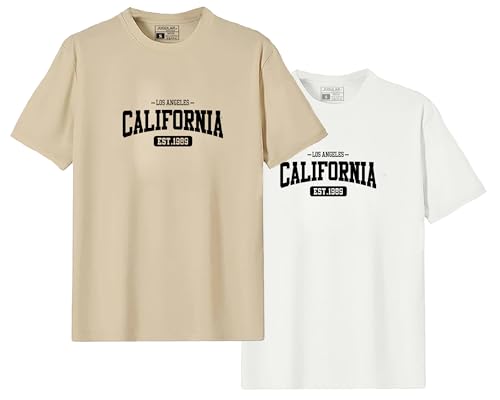 Image of JUGULAR Men's Half Sleeve Cotton Printed Combo Tshirt (Pack of 2)