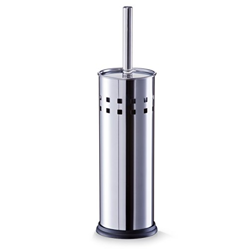 Zeller Toilet Brush of Stainless Steel, 9.5 x 9.5 x 39 cm, Silver