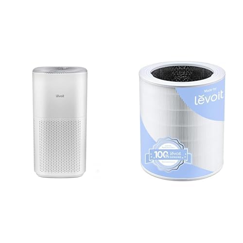 Image of LEVOIT Core 600S-P Air Purifier and Genuine Replacement Filter, Supports HEPA Sleep Mode, White