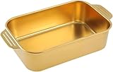 Bandeja rectangular profunda de acero inoxidable con asas dobles - Fuente grande y versátil para horno, ideal para pescado, lasaña, pavo y más - Apta para lavavajillas - Disponible en 5 tamaños