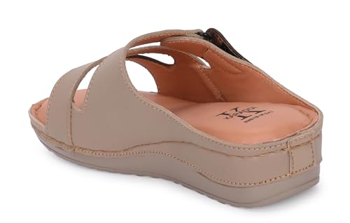 Image of Karaddi Women's Flats Sandal | Platform Heels Soft Cushion Ortho Sandals for Ladies Fashion | Comfort Open Toe Sandal