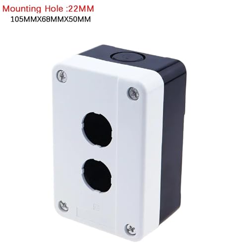 Caja de control blanca de 4 orificios para interruptor de botón de 22 mm 7