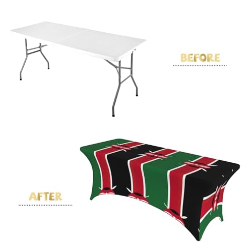 Housse de table extensible rectangulaire Kenya 1,8m élasthanne mariage fête