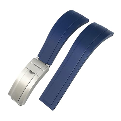 18mm 19mm 20mm 21mm o[VREHb`oh bNX Tu}[i GMT ICX^[tbNX fCgi fB[vV[ ZCR[ hXgbvΉ(Blue,18mm,Black Buckle)