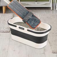 Image of Superio Fold N' Go Mop Bucket with Wheels - Collapsible Cleaning Bucket, 10L, Portable Water Pail for Home, Car, and Outdoor Use