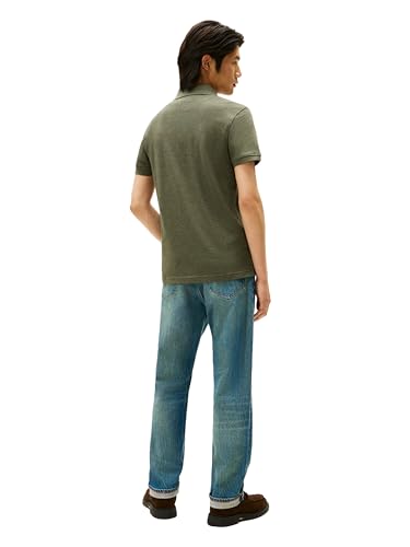 Image of Tommy Hilfiger Men's Short Sleeve Polo Shirts in Slim Fit with Stretch and Organic Pique Cotton