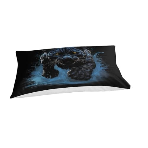 Linge de lit motif panthère et housse de couette douce 135x200 cm - 5