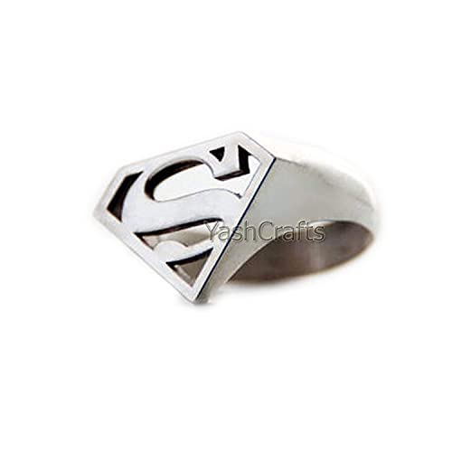 Superman Ring, Marvel Ring, Superhero Justice League Women's Jewelry, Silver Ring, Womens Ring Gift for Her, Womens Statement Ring, Superman Jewelry, Ring For Her, Best Gift For Womens