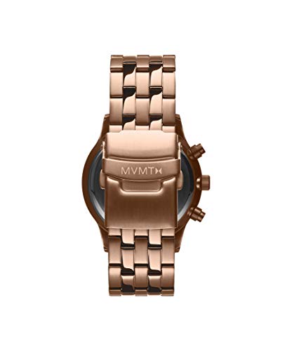 Image of MVMT Stainless Steel Analog Brown Dial Women Watch-28000063-D, Rose Gold Band
