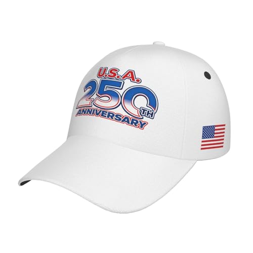 Image of USA Flag Baseball Cap American Patriotic Trucker Hat Father Dad Mother Mom Adjustable Sportswear Hat for Men Women Adults