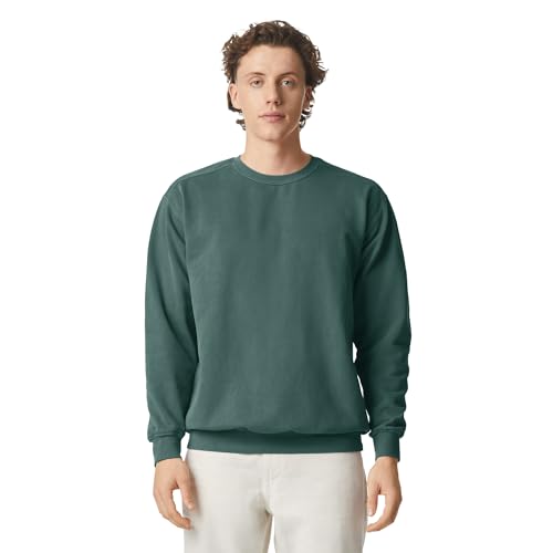 Comfort Colors Adult Crewneck Sweatshirt, Style G1566/G1545, Blue Spruce, Large