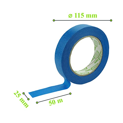 ToolSpace Crepe Tape, Blue Painter's Tape Set, Professional Painter's Tape for Renovation Work, Masking Tape for Painting - Image 3