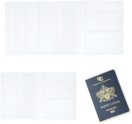 Qancekoo 5 PCS Plastic Passport Protective Covers Clear Passport Holder