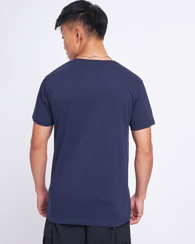 Image of Bewakoof Men's Printed 100% Cotton T-Shirt - Regular Fit, Round Neck, Half Sleeves
