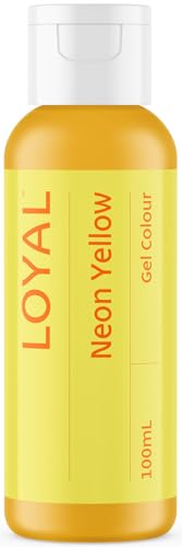 Image of Loyal Gel Food Coloring | Vibrant Color for Buttercream, Fondant, Royal Icing, Gum Paste, Marzipan and Cake Batter | Gel-Based Concentrated Food Dye - 100ml Neon Yellow
