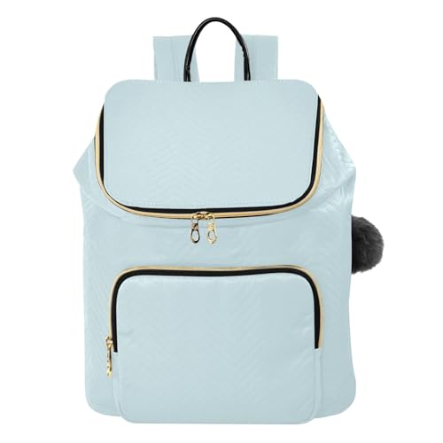 Mochila antirrobo azul pálido para mujer con diseño de moda y gran seguridad urbana