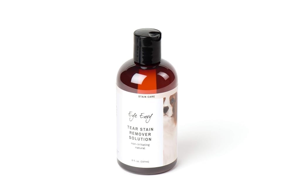 Tear Stain Remover Solution for Dogs. 100% Natural, Safe. Treats The Cause of Stains. Recommended by AKC Breeders, Vets, Handlers, Groomers. Contains Colloidal Silver. 237ml. Made in USA