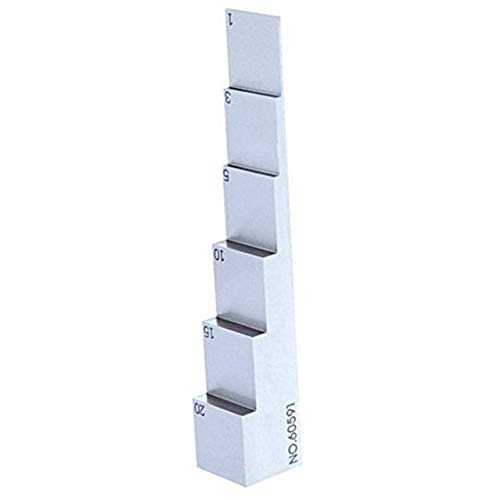 Bloque de calibración de 6 pasos 1mm 3mm 5mm 10mm 15mm 20mm para medidor ultrasónico de espesor material acero 1018 miniatura 6