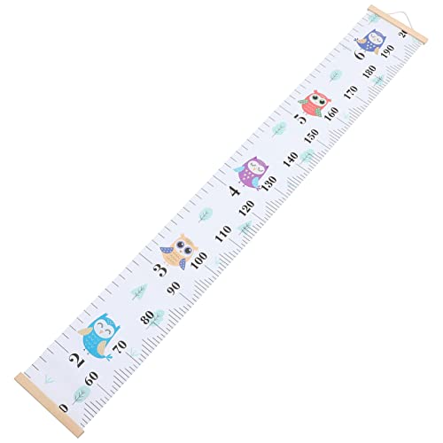 SUPVOX Hanging Wall Decor Room Decor Wall Decals Growth Height Chart Wall Hanging Measuring Ruler Cartoon Animal Cute Canvas Measurement for (owl, 20x150cm) Room Decor Wall Decals Cartoon Stickers
