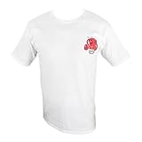 CLETO REYES Champy Boxing T-Shirt for Men and Women, MMA Kickboxing Muay Thai, Sports Gym Training Apparel, Large, White