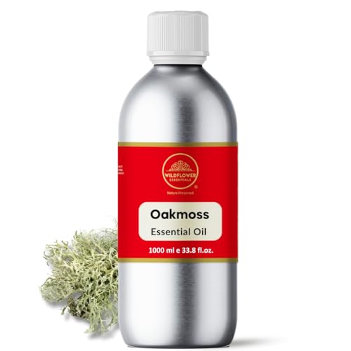 Image of Oakmoss Essential Oil (Evernia prunastri) Pure | Non-Sticky | Non-Greasy | Lightweight | Men & Women | All Skin Types | Steam Distilled 1 L (1000 ml)