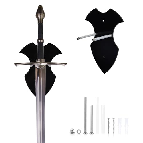 lalago Support Mural pour épée, Porte-épée, Plaque Épée Crochet Mural, Support de Hache pour Mur, Support d'épée, Universel Épée Stand Mural Présentoir Pour Épée Hache Anime SwordStand