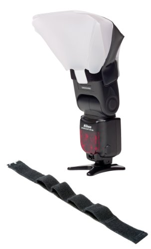 LumiQuest Ultrasoft Frosted Light Diffuser, Compact Light Modifier with UltraStrap Bundle, Universal Classic Design for External Camera Flashes, Black