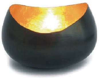Theelicht schaal goudlicht swing brons / goud (ca. 14 cm) theelichthouder