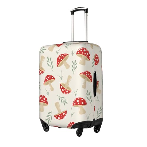 Cartoon Flat Mushrooms Print Washable Luggage Cover - Fashion Suitcase Protector Fits 18-32 Inch Luggage2