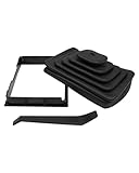 QAGGUM Shifter Boot and Retainer Bezel Kit Compatible with Jeep TJ Wrangler 1997-2004, Transmission Shift Bezel Shifter Boot Kit Replace 53000056 52078558