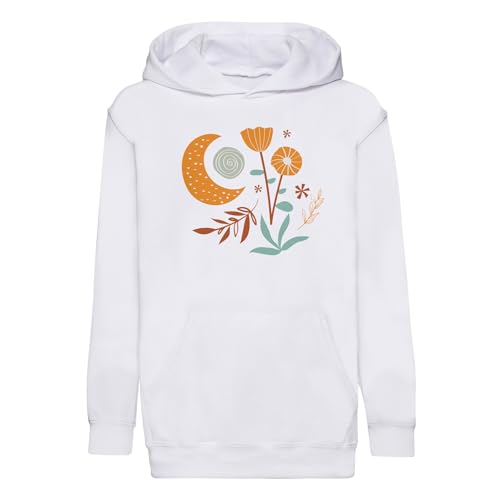 Sweat enfant plantes vêtement coton doux pour peau sensible motif fleurs