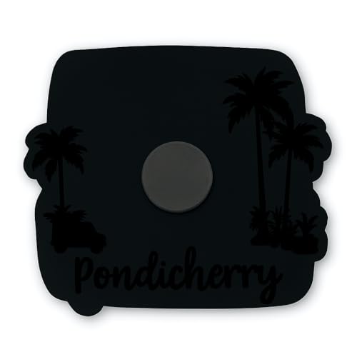 Image of Naxon Pondicherry Theme Souvenir Wooden Fridge Magnet for Refrigerator - Printed Fridge Magnet for Kitchen & Home Decor | Perfect Souvenir Gift | Size 3x3 in | Pack of 1
